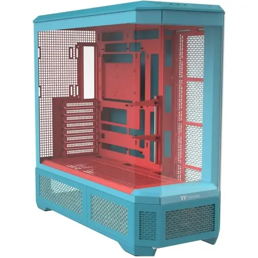[840480304430] GABINETE THERMALTAKE VIEW 600 TG MINT STRAWBERRY M-ATX CRISTAL MENTA/ROSA CA-11H-00FLWN-00 12M DE GARANTIA