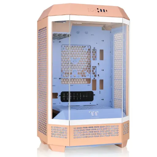 [841163095751] GABINETE THERMALTAKE THE TOWER 300 PEACH FUZZ MICRO ATX CRISTAL MICROTOWER DURAZNO CA-1Y4-00SKWN-00 12M DE GARANTIA