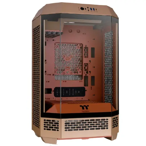 [841163095744] GABINETE THERMALTAKE THE TOWER 300 GRAVEL SAND MICRO ATX CRISTAL MICROTOWER CAFE CA-1Y4-00SGWN-00 12M DE GARANTIA