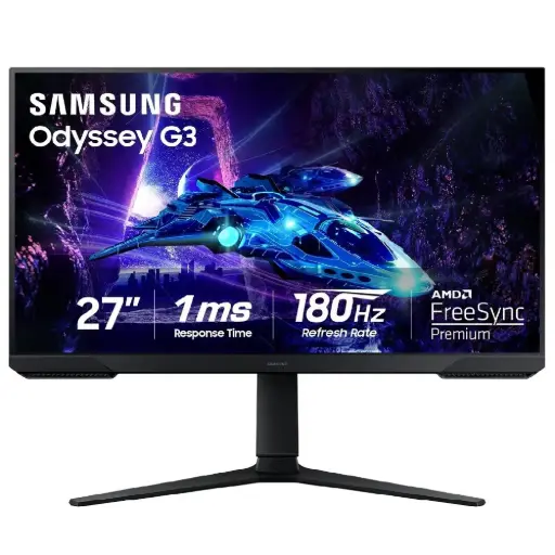 [8806095549675] MONITOR 27 SAMSUNG ODYSSEY G3 1MS 180HZ FULL HD GAMER VA FREESYNC LS27DG300ELXZX  GARANTIA CON FABRICANTE
