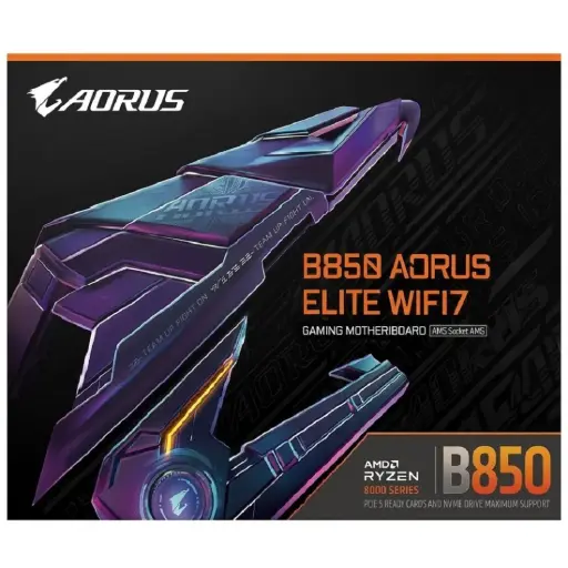 [889523046067] MOTHER AMD B850 GIGABYTE AORUS ELITE WIFI7 AM5 4xDDR5 256GB NEGRO ATX 12M DE GARANTIA