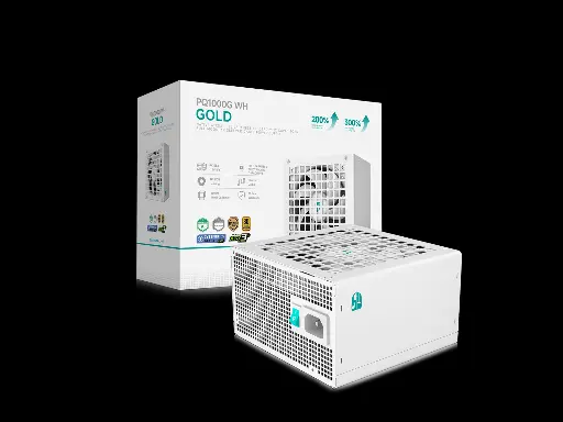 [6933412744764] FUENTE DEEPCOOL PQ1000G 1000W 80PLUS GOLD ATX BLANCA R-PQA00G-FD1W-JGUS-V1 12M DE GARANTIA