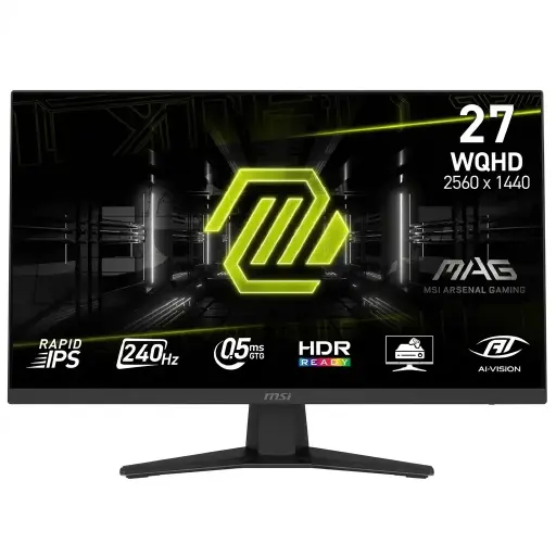 [824142390757] MONITOR 27 MSI MAG 274QF X24 0.5MS 240HZ WQHD GAMER IPS ANTI-GLARE FREESYNC 12M DE GARANTIA