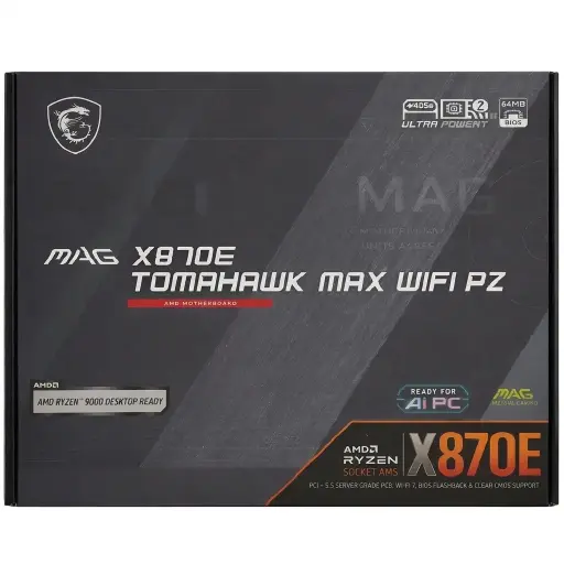 [824142443835] MOTHER AMD X870E TOMAHAWK MAX WIFI PZ MSI MAG AM5 4XDDR5 256GB ATX 12M DE GARANTIA