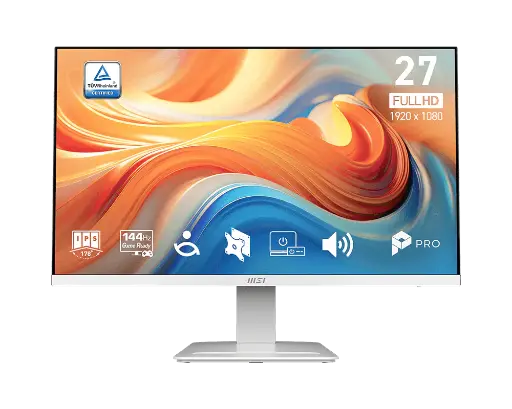 [824142426609] MONITOR 27 MSI PRO MP273W E14A 1MS 144HZ FULL HD IPS BLANCO BOCINAS ANTIGLARE FREESYNC 12M DE GARANTIA