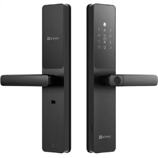 [6941545622989] CERRADURA INTELIGENTE EZVIZ LECTOR DE HUELLA 50 USUARIOS NEGRO CS-Y2000-R100 12M DE GARANTIA