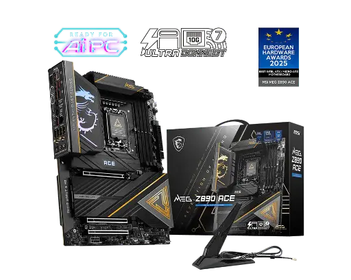 [824142383780] MOTHER INTEL Z890 MSI MEG ACE LGA1851 4XDDR5 256GB ATX MEG Z890 ACE 12M DE GARANTIA