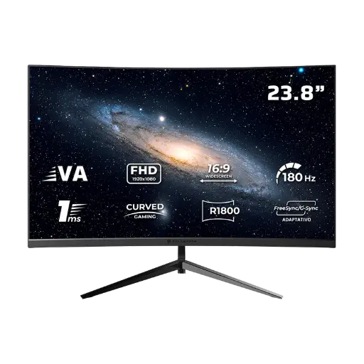 [7506215943031] MONITOR 24 BALAM RUSH ANDROMEDA MAG24Y 1MS 180HZ FULL HD CURVO VA DP HDMI ADATIVE SYNC BR-943031 12M DE GARANTIA