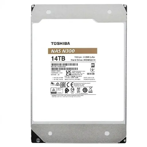[723844001230] DD INTERNO NAS TOSHIBA14TB HDWG51EXZSTA N300 3.5 11M DE GARANTIA