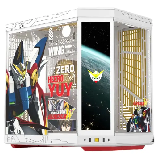 [848604052472] GABINETE HYTE Y70 TOUCH INFINITE GUNDAM WING EATX S/FUENTE CRISTAL BLANCO CS-HYTE-Y70TTI-GWING 12M DE GARANTIA