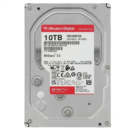 [662987045254] DD INTERNO WD NAS 10TB RED PLUS WD100EFGX SATA III 3.5 11M DE GARANTIA