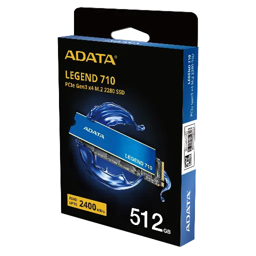 [842246027174] SSD ADATA LEGEND 710 512GB M.2 2280 1800MB/2400MB ALEG-710-512GCS 11M DE GARANTIA