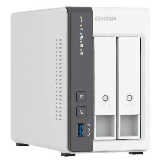 [885022027415] SERVIDOR QNAP TS-216G-US CORTEX-A55 2.0GHZ 4GB DDR4 2BAHIAS WHITE S/N DISCOS 12M DE GRANTIA