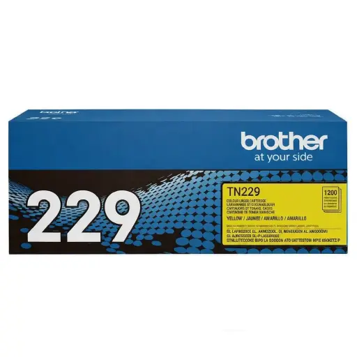 [012502666226] TONER BROTHER TN229Y AMARILLO 1200 PAGINAS HL-L3220CDW/L3295CDW/L8245CDW/L3280CDW/L3300CDW DCP-L3560CDW MFC-L3720CDW/L3780CDW/L3765CDW/L3595CDW GARANTIA CON FABRICANTE