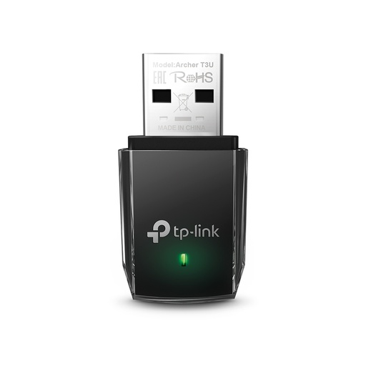 [840030700026] ADAPTADOR TPLINK ARCHER T3U AC1300 400MBPS 2.4 GHZ 12M DE GARANTIA