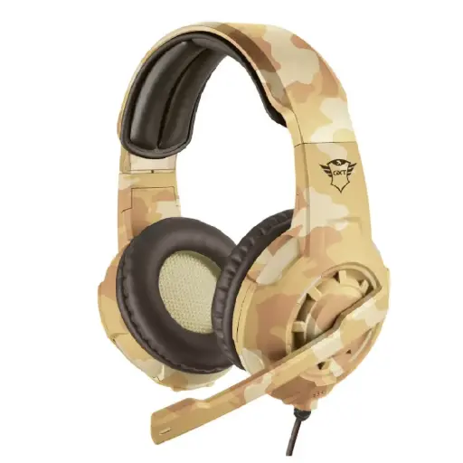 [8713439222081] DIADEMA TRUST GAMING GXT310D RADIUS DESERT CAMO 3.5MM 22208 3M DE GARANTIA