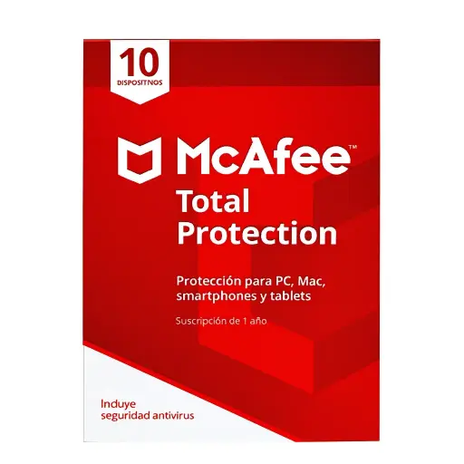 [731944704715] LIC ANTIVIRUS MCAFEE TOTAL PROTECCION 10D MTP00LNRXRDA SIN GARANTIA